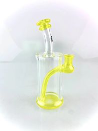 glass pipes recycler rig with American yellow beautifully designed welcome to order price concessions