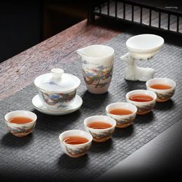 Teaware Sets Vintage Ceremony Tea Set Kungfu Gift 6 Persons Chinese Mug Teapot Infuser Services Coffee Cup Tazas De Te