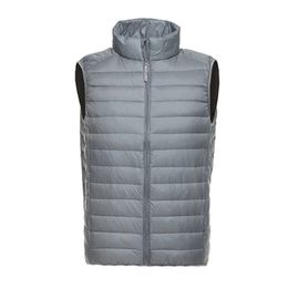 Men's Down Parkas High Quality Autumn Winter Ultra Thin Lightweight Down Jacket Mens Vest Stand Collar White Duck Down Coat Plus Size S-4XL 231101