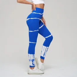 Active Pants Seamless Plus Size Tie Dye Leggings Yoga Women High Waist Push Up Sports Fitness Workout Scrunch BuLift Tights