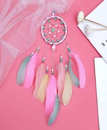 Colourful Feather Handmade Dream Catcher Car Home Wall Hanging Decoration Ornament Gift Wind Chime Craft Decor New1548726