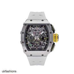 Swiss Luxury Watches Richardmiler Mechanical Sports Wristwatches Richardmiler Titanium Automatic Flyback Chronograph Rm11-03 Men's WatchHBF6