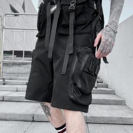 Men's Shorts Mens Summer Gothic Style Punk Techwear Stylish For Men Black Grey Comfortable Breathable Male Cargo