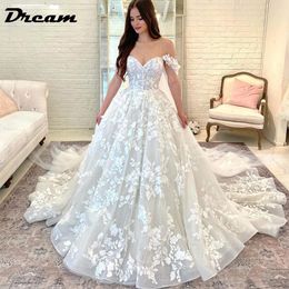 Urban Sexy Dresses DREAM Princess Boho Wedding For Women Off the Shoulder Sweetheart Lace Appliques Bridal Gown Ball 231031