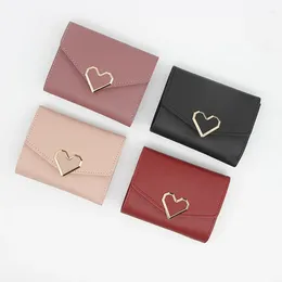 Wallets Personalised And Fashionable Women's Short Wallet Heart Shaped Versatile Bag Change Card Case