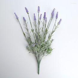 Decorative Flowers Artificial Plastic Lavender Fake Simulation Plant Flower Arrangement Accessories Wedding Hall Home Study Desktop Decor