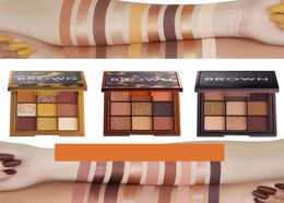 Drop Ship Mini Makeup Eye Shadow Palette Caramel Chocolate Toffee Brown Matte Shimmer Eyeshadow Pressed Powder4160305