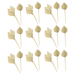 Decorative Flowers 30 Pcs Boho Dried Palm Spears Natural Fans Leaves Leaf Fan With Stem