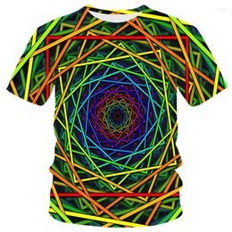 Men's T Shirts Colourful Shirt Men Dizziness Tshirt Eye 3d T-shirt Funny Anime Clothes Hypnosis Summer Mens Clothing Casual 2023