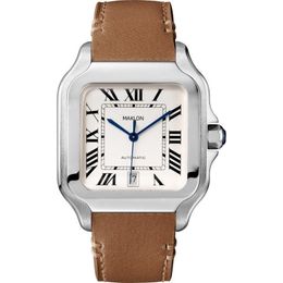 designer band watch leather watch belt Fashion couple wristwatch cowhide wrist watch waterproof luxury automatic mechanical watch Stainless Steel