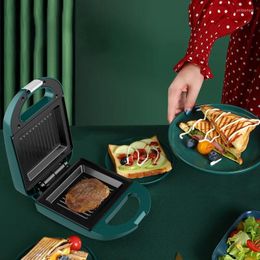 Bread Makers Multifunctional Electric Folded Breakfast Sandwich Maker 220v Non-Stick Fast Toast Pan Pot Waffle Grill Machine