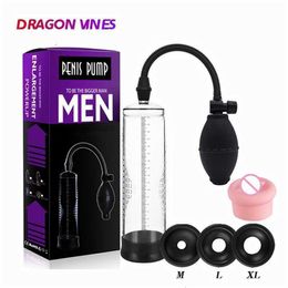 Sex Toy Massager Adult Massager Manual Vacuum Penis Pump Enlarger Male Masturbation for Man Cock Penile Adults Products