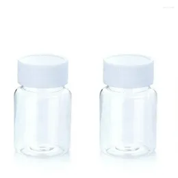 Storage Bottles 100PCS 20ml 0.68oz Transparent PET Small Bottle Screw Cap Plastic Clear Bottle-- Aluminium Foil Seal