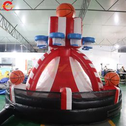 Outdoor Activities 4 meters round 8 shots Interactive Carnival Sport Games 4 in 1 Basketball Shooting Goal Inflatable Basketball game