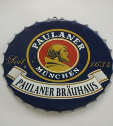 Paulaner Brauhaus Vintage round tin sign bottle cap design beer cap Beer Metal bar poster metal craft for home bar restaurant coff4092937