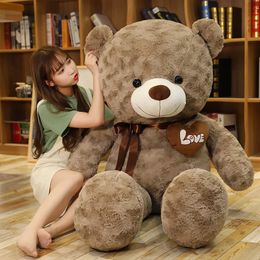 Plush Dolls Nice High Quality 2 Colours Teddy Bear With Love Stuffed Animals Plush Toys Doll Pillow Kids Lovers Birthday Baby Gift 231031