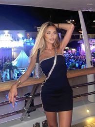 Casual Dresses KriArrival Black White Color Women Sexy Off The Shoulder Bodycon Mini Dress Bandage Fashion Nightclub Party Celebrate