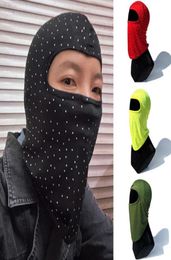 Cycling Caps Masks Men Women Motorcycle Full Face Mask Shiny Rhinestone Beaded Outdoor Sports Hood Balaclava Sun Protection Neck8428518