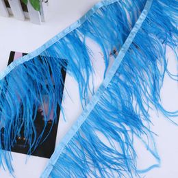 10yards/pack Natural Feathers Trims 10-15CM Width Ostrich Feather Ribbon Trimming for Costume Dress Sewing Decor