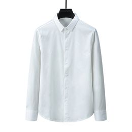 2023 Designer men's shirt Long sleeve shirt Embroidery anti-wrinkle fashion business casual men's clothing W35
