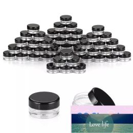 High Quality Lip Balm Containers 3G/3ML Clear Round Cosmetic Pot Jars with Black Clear White Screw Cap