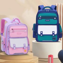 School Bags British Primary Schoolbag For Girls Boys Back Cushion Waterproof Backpack Grade 1-6 Night Reflective Childr Book Bag