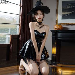 Ani Women Witch Spider Dress Uniform Hat Outfits Halloween Cosplay Costumes cosplay