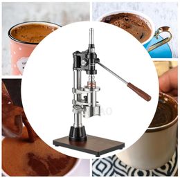 Stainless Steel Wooden Base Lever Coffee Machine And Distributor Tool For Espresso