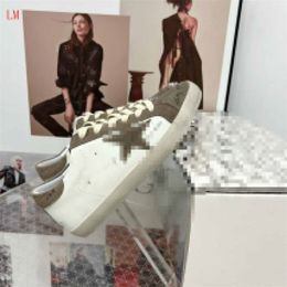 Designer Luxury Mens Casual Shoes White Brown Leather Low Deluxe Brand Gold Super Sneakers Shoes Star Mesh Leather Women White Size With Original Box