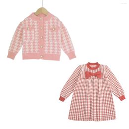 Clothing Sets NIGO Girls Cotton Cardigan Short Sleeve Dress Suit #nigo36562