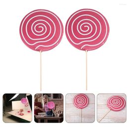 Party Decoration 2Pcs Realistic Simulation Lollipop Props Pography Fake Model