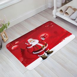 Carpet Christmas Santa Claus Decor Ball Floor Mat Entrance Door Mat Living Room Kitchen Rug NonSlip Carpet Bathroom Doormat Home Decor 231031