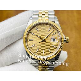 Mens Watch 36mm Couple Automatic Mechanical Watches with Original Box Men Modern Casual Wristwatch Date Just Gold Watch Simplicity Stainless Steel Watch