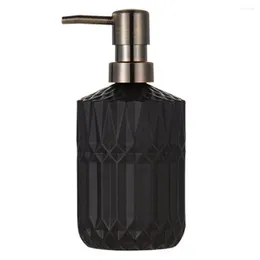 Liquid Soap Dispenser 400Ml Chic Glass Refill Empty Bottle Home El Bathroom Conditioner Hand Shampoo Bottle-Black