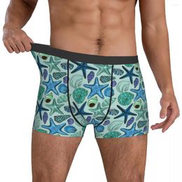 Underpants Shells And Starfish Underwear Animal Print Man Comfortable Boxer Shorts High Quality Briefs Plus Size