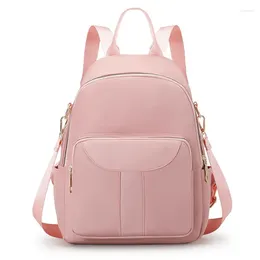 Backpack Shoulders Women Casual Computer Travel Leisure Solid Colour Multifunction School Bags For Teenage Girls