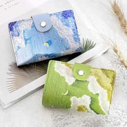 Card Holders Business Holder Anti-theft ID Fashion Women's 26 Cards Slim PU Leather Pocket Case Coin Purse Wallet