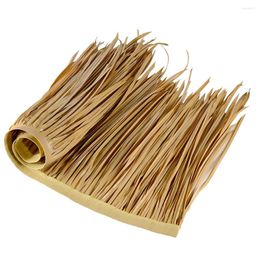 Decorative Flowers Straw Roofing Panel Mexican Palm Thatch Roll Carpet Trim Artificial Deck Decor Earth Tones Garden