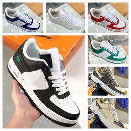 Designer sneakers Men's fashion running shoes Limited edition co-branded women's blue red white green brown head layer cowhide classic elements luxury casual shoes