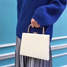 Simple Style Handbag High Quality Soft PU Leather Shoulder Messenger Bag Small Capacity Ladies Solid Wedding Party Purse 230401