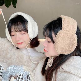 Berets Thicken Cute For Girls Bandage Wind Proof Simple Children Women Earmuffs Bear Winter Ear Cover Earlap Warmer Headband