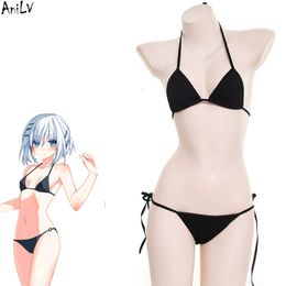 Ani Japanese Anime DATE A LIVE Tobiichi Origami Bikini Swimsuit Costume Summer Beach Student Girl Swimwear Uniform Cosplay cosplay