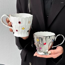 Mugs Party Atmosphere Glass Diamond Lovers Mug Tide Fashion Bar Water Cup Coffee Cups
