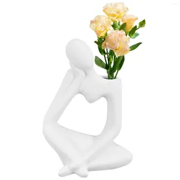 Vases Flower Vase Bookshelf Decor Ceramic Frosted Holder Desktop Ceramics For Flowers Modern Table Centrepiece Decoration