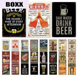 Plaque Metal Vintage Beer Metal Sign Pub Tin Sign Wall Decor for Bar Pub Club Man Cave Retro Metal Posters2370700