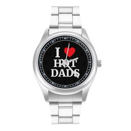 Wristwatches I Love Dads Quartz Watch Heart Design Vintage Wrist Stainless Buy Business Lady Wristwatch