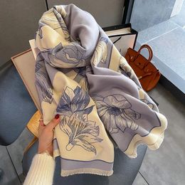 Scarves Design Winter Scarf Women Cashmere Pashmina Shawls And Wraps Female Blanket Warm Thick Stoles Bufanda 2023