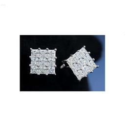 Hot Selling Princess Lab Created Platinum Stud with Real Gold Available in Three Colour From Indian Supplier
