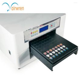 Size 6 Colour Guitar Picks Golf Ball UV Printing Machine Automatic High Speed LED Flatbed Printer For Leather PVC Card