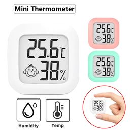 Household Thermometers Mini LCD Digital Thermometer Hygrometer Indoor Room Electronic Temperature Humidity Metre Sensor Gauge Weather Station for Home 231101